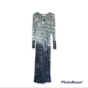 NWT Young Fabulous & Broke Contemporary Maxi Dress | Size M | Blue Tie Dye